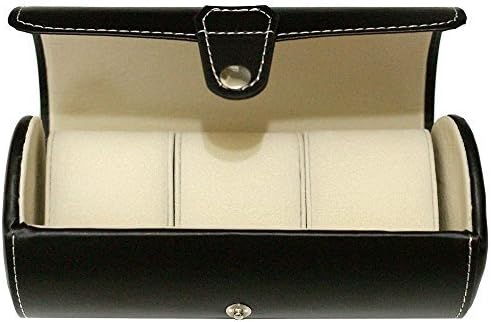 Japanwwm Roll Travel Watch Storage Organizer for 3 Watches Leatherette Gift