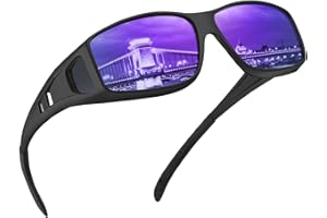 Tnnaiko Night Driving Glasses Night Vision Glasses Fit Over Glasses Sunglasses for Men Polarized Anti Glare Lens