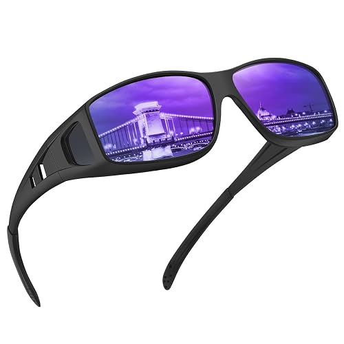 Tnnaiko Night Driving Glasses Night Vision Glasses Fit Over Glasses ...