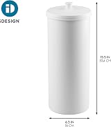InterDesign iDesign Kent Freestanding Toilet Roll Holder White 3 Spare Rolls view 4