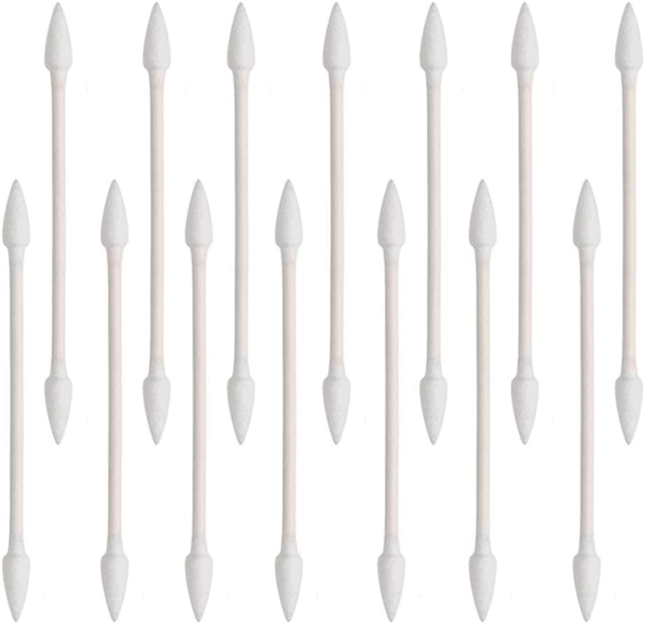 ZHISOO 800Pcs Cotton Swabs Pointed Cotton Swab Double Tipped Cotton Buds with Paper Sticks for Makeup Baby Pet Care House Cleaning, 4Pack