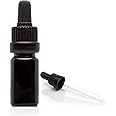 Infinity Jars Glass Dropper Bottle Ultraviolet Black Glass Tincture Bottle 30ML (1 Fl oz) w Eye Droppers Caps, Leak-Proof Travel Bottle for Essential Oils, Liquids | Amber Glass Dropper Bottle
