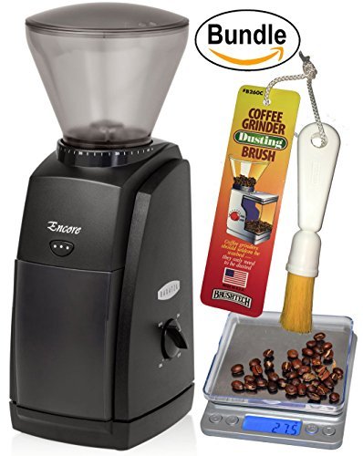 Baratza Encore Conical Burr Coffee Grinder, CoastLine Digital Kitchen Scale, and Coffee Grinder Brush