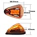 5pcs Amber Lens Amber LED Cab Roof Marker Lights, KOMAS Roof Top Lamp Clearance Running Light Replacement for Truck SUV Ford 1999-2016 E/F Super Duty (Amber Lens & Amber LED)