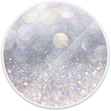 KWKD Expanding Phone Stand Holder Universal Pop Mobile Phone Socket Cell Phone Kickstand for iPhone 10/8/8 Plus/7/7 Plus/6s Galaxy S9/S9 Plus/S8/S7 Edge/S6 Huawei Nexus and More-Silver Glitter