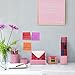 Desk Organizer Office Desk Set: Desktop Accessories for Women Teens. Includes Paper Magazine File Holder - Mail Holder Pen Cup Note Holder Clip Cup Cute Decor for Storage Supplies Organizers - Pink