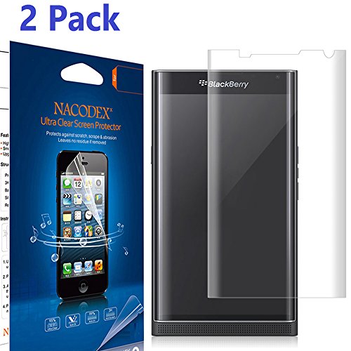 [2 Pack] BlackBerry Priv Screen Protector, [No Glass], Nacodex [100% Full Cover] [No Foam] [Anti Scratch] High Definition Screen Protector For BlackBerry Priv
