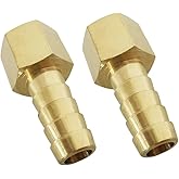 Avanty Brass Hose Barb Fitting, 1/8" Barbed x 1/8" NPT Female Adapter Connector, Pack of 2
