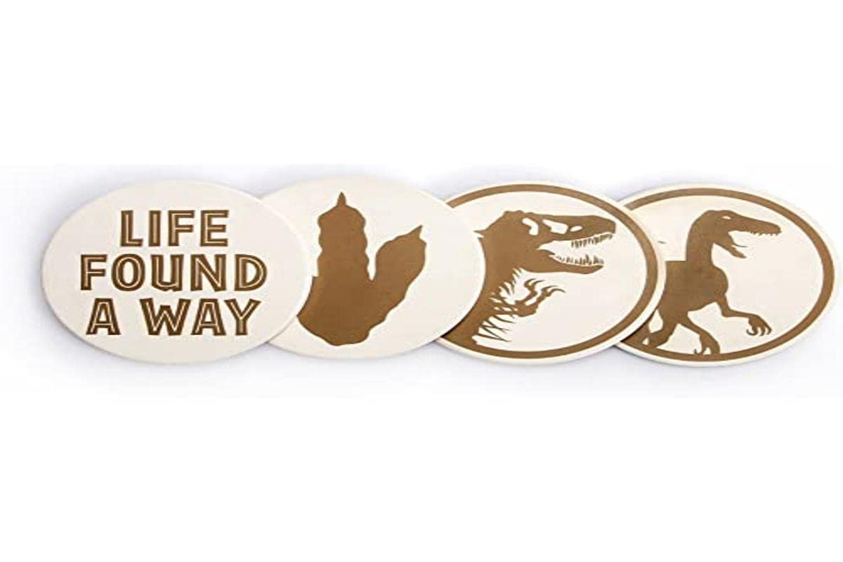 Half Moon Bay Jurassic Park - Coasters - Jurassic Park Set of 4 Coasters
