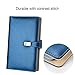 Business Card Holder Book, AHGXG Business Card Book Case PU Leather with Magnets Organization Binder Name ID Card Holder for Men & Women, Up to 200-300 Cards Capacity (150 Cells), Blue Color