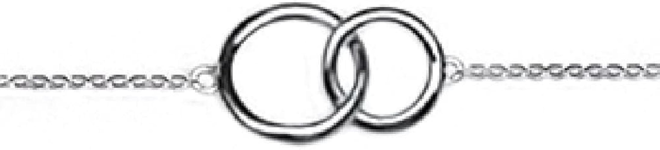 So Chic Schmuck C Armband Kette 18 Cm 2 Ringe Ineinander Verschlungenen Ringen Silber 925 Amazon De Schmuck