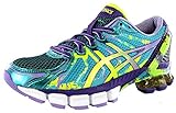 ASICS Women Gel Sendai 2 Running Shoes (7.5 B(M) US, Peacock Blue/Flash Yellow/Violet)