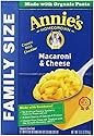 Annie's Family Size Macaroni and Cheese, Pasta & Classic Mild Cheddar Mac and Cheese, 10.5 oz Box