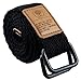 moonsix Canvas Web Belts for Men, Military Style D-ring Buckle Men's Belt, Black 2