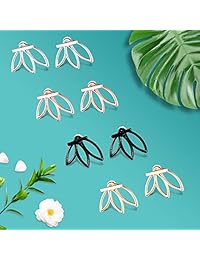 10-15 Pairs Ear Jacket Stud Lotus Flower Earrings for Women and Girls Set for Sansitive Ears Simple Chic Jewelry