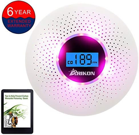 Smoke and Carbon Monoxide Detector Combo, with Sound Warning and Number Display Battery Powered Smoke CO Alarm Detector