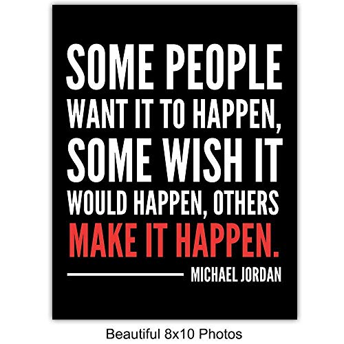 Michael Jordan Motivational Art Print Set 8x10 Wall, Gym, Office Decor, Home Decoration Photos