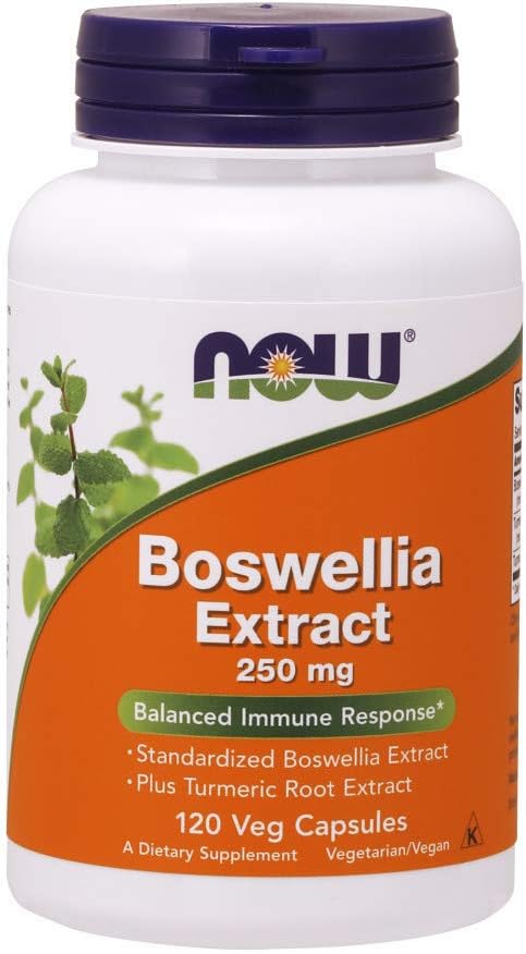 Boswellia Extract 250 mg, plus Turmeric Root Extract by NOW Foods - 120 Veg Capsules