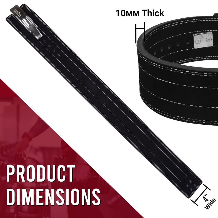 DEFY Weight Lifting Belt Pure Leather Weightlifting Belt with Strong