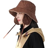 Winter Quilted Bucket Hat Women Down Padding Foldable Earflap Thick Plush UGG® UGGfluff Scalloped Hat for Women | UGG® main image 4