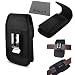 For BLU LIFE ONE L120 Heavy Duty Black Canvas Pouch Velcro Case w Duty Belt Clip Holster V + AIScell Cleaning Cloth (By All_instore)