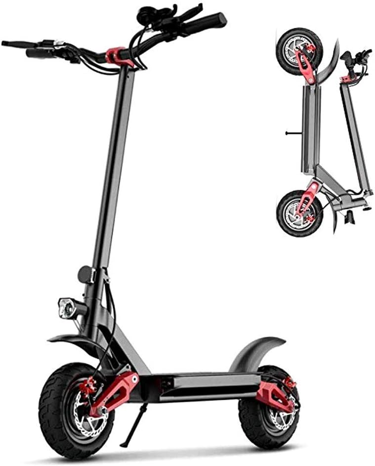 QSBY Off-Road Double Drive 10 inch 70km/H Electric Scooter 52V-21AH-50KM 3600W Power Max Load 150kg Adult Foldable Scooters