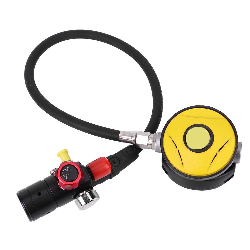 Scuba Diving Valve, Aluminum Alloy Scuba Breathing Valve with Pressure Gauge for Professional Divers, Recreational Dives, Snorkeling, and Underwater Adventures