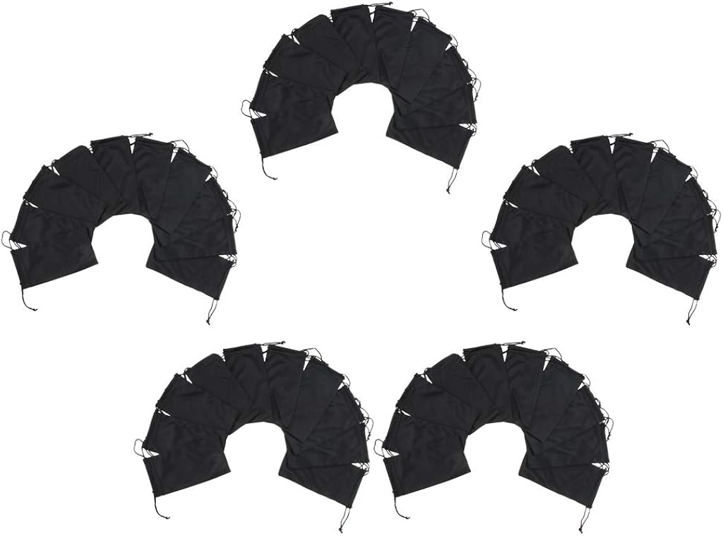 yotijar 50 Stück Schwarze Mikrofaser Schutzhülle Weiche Reinigungshülle