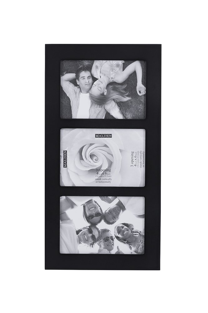Malden 4x6 3Opening Collage Picture Frame Displays Three 4x6