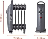 Warmlite 650W Oil Filled Radiator 5 Fin with Adjustable Thermostat view 6