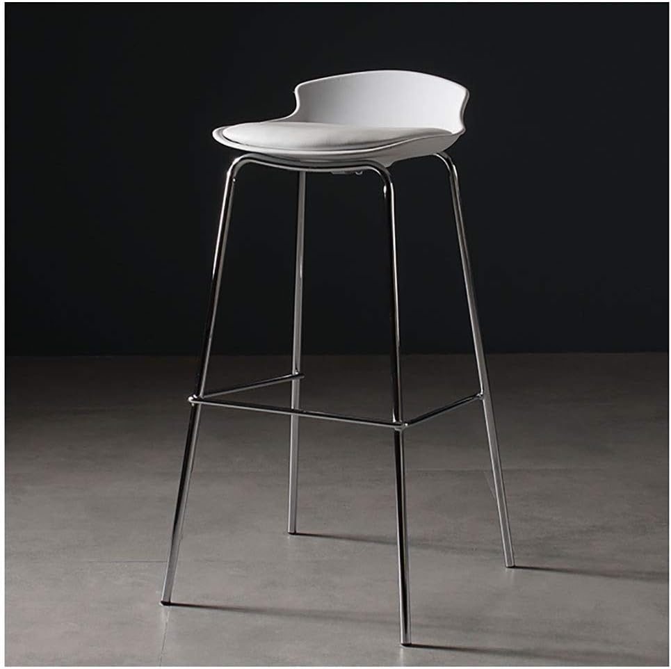 ZHWDT H-Barstool Barstools For Counter Height, Metal Barstool Indoor, Kitchen Chairs High Chair Stools (Color : White)