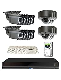 GW Security Sistema de cámara de seguridad 5MP HD 2592 x 1920 seguridad PoE IP