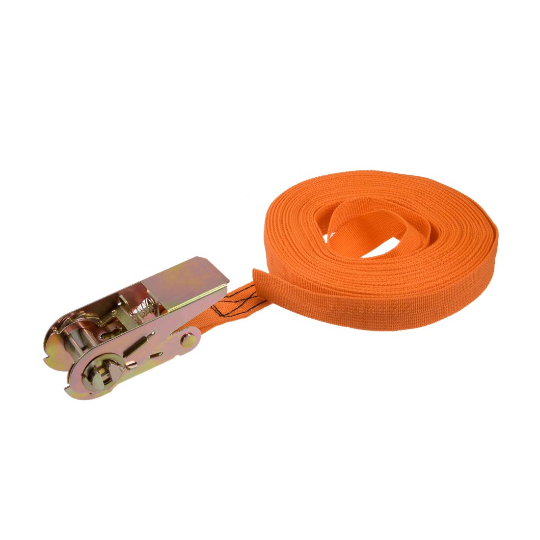 sourcing map Ratchet Tie Down Lashing Strap 1" x 33Ft 550lb 250Kg Load Polypropylene for Moving Securing Cargo, Orange