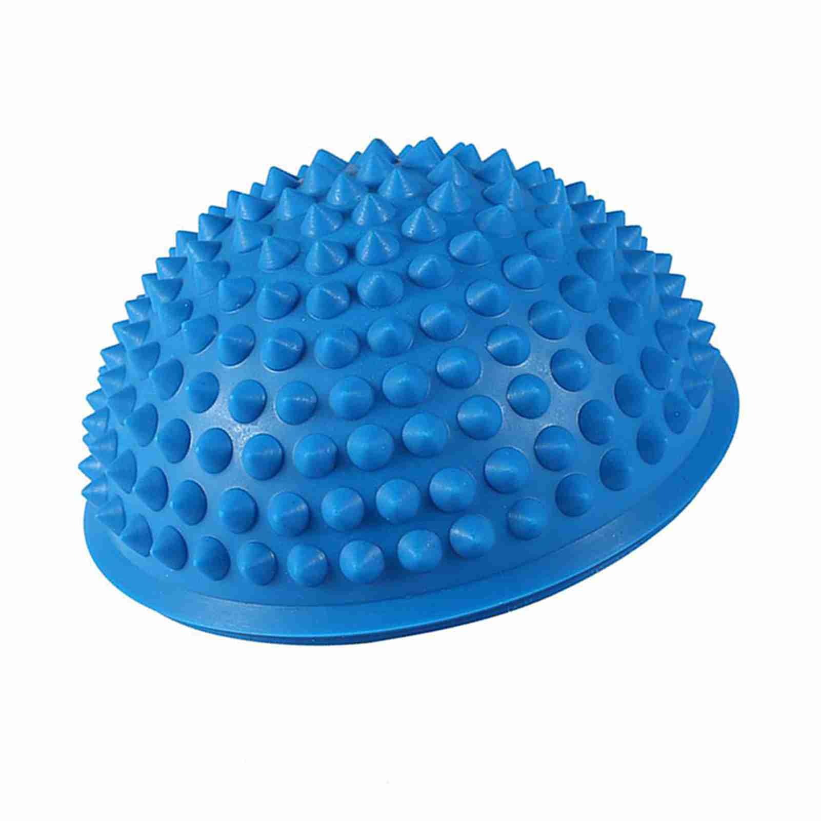 Half Round Massage Ball Hedgehog Balance Pods for Fitness, Foot Massage and Stability Training, Spiky PVC Dome for Yoga Physiotherapy (Blue)