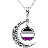 Asexual Pride Flag necklace,asexual pride flag,Minimalist necklace,Dainty necklace,Gay pride necklace ,N213