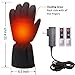 Unisex Touchscreen Texting Rechargeable Battery Heated Gloves Kit, Waterproof Winter Warm Thermal Gloves for Outdoor Camping Hiking Hunting (3.7V)