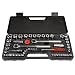 Stalwart 75-HT3014 SAE and Metric 1/4, 3/8 and 1/2 Drive Socket Set, 52 Piece