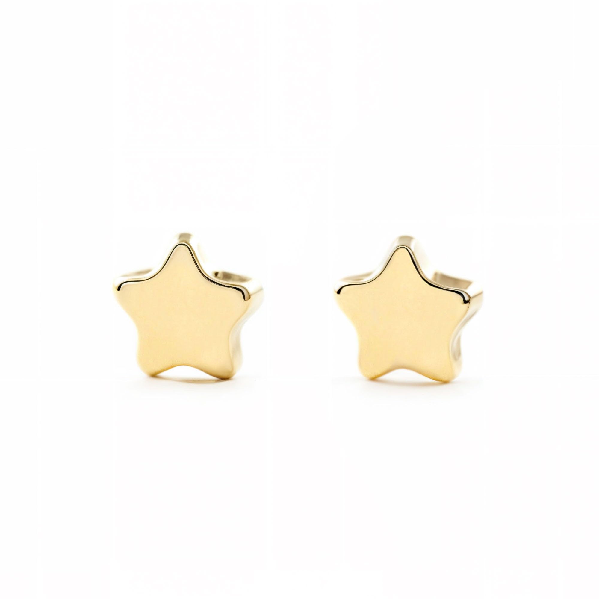 9ct Yellow Gold Star Baby Earrings