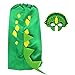 iROLEWIN Dinosaur Cape and Mask- Pretend Cosplay Animal Dress up Costumes - Kids,Toddler (Green Dino Cape)