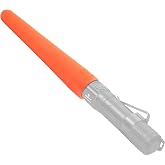 Brinyte BTW28 Orange Traffic Wand, for PT28 Flashlight | 8" Safety Signal Baton Attachment, High Visibility Light Cone Fits 25-27mm Flashlight Head, for Traffic Control, Airport