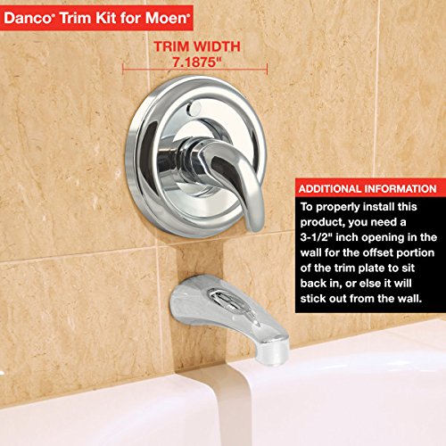 Danco 10561 Use with Moen Tub and Shower Faucets Trim Kit, Single