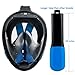 SeeWorld 180° Panoramic Full Face Snorkel Mask -Larger Viewing Area Free Breath Technology with Anti-fog and Anti-leak Snorkeling Design for Adults,Youth and Kids