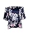 StyleDome Womens Off Shoulder Floral Print Summer Casual Fashion Blouse Tops