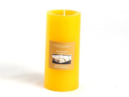 Hosley Lemon Bar Highly Fragranced 6inch Pillar Candle