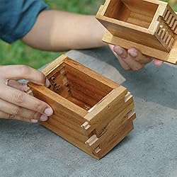 BSIRI Jigsaw Safe Box- Brain Teaser Wooden Box with