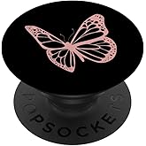 Rose Black Butterfly PopSockets Adhesive PopGrip