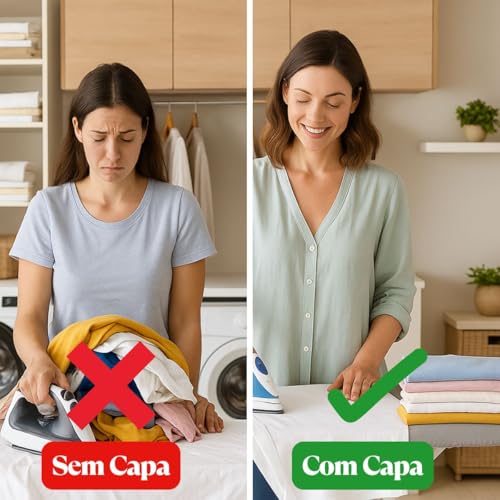 Capa para Tábua de Passar Roupa Forro Térmico Ajustável Regulável Universal Grande Liso Cinza 1,40m x 0,50m