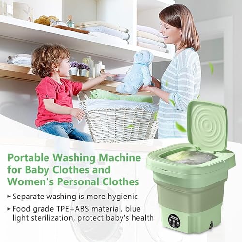 Portable Washing Machine and Dryer, Foldable Mini Washer with