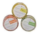 Handmade Exfoliating Loofah Bar Glycerin Soap (5 Oz Each) in Gift Box (Blood Orange/Lemon Verbena/Coconut Lime)