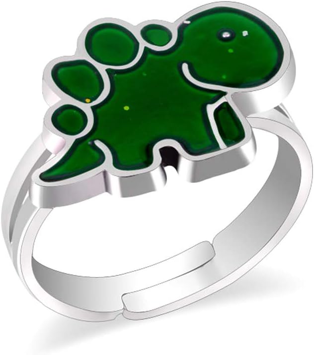 Jiali Q 6pcs Mood Change Color Ring Adjustable Size Temperature Finger Ring
